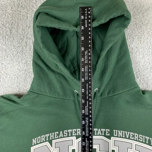 Northeastern State RiverHawks Hoodie Mens 3XL Green Champion NSU Sweatshirt - Picture 7 of 13